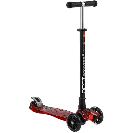 Самокат Maxi Best Scooter 59х14х27 см Чорно-червоний 000231469