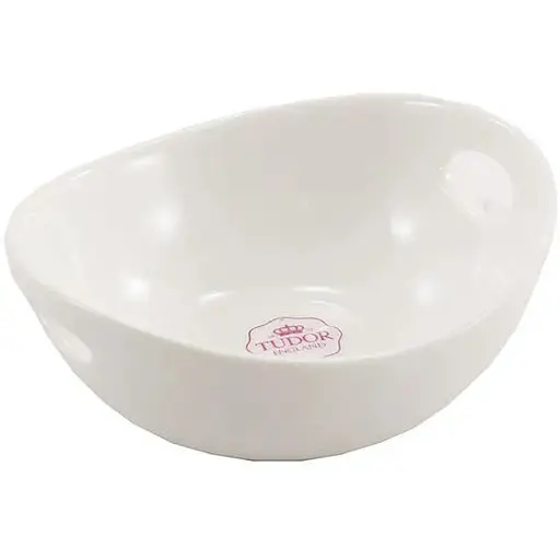 Блюдо порцелянове овальне з ручками Tudor ГЛАДКА 9 см (TU0844)