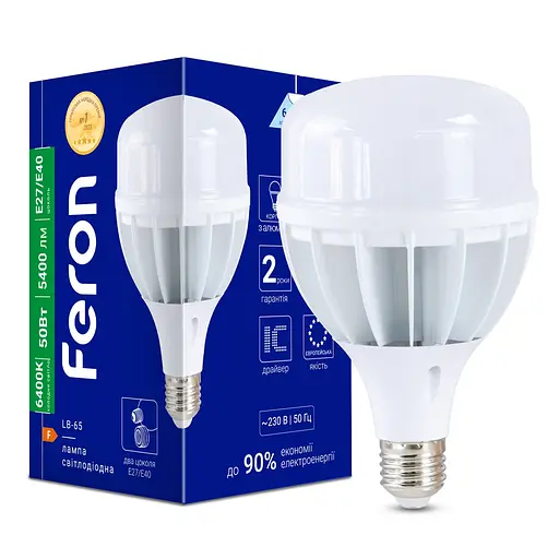 Светодиодная лампа Feron LB-65 50 Вт E27-E40 6400K - фото 1