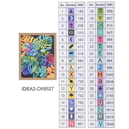 Набір з алмазною мозаїкою "Кольорова монстера" 40*50 см, IDEA2-CK6527, ТМ "99IDEAS" - фото 8