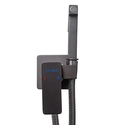 Набір гігієнічного душа прихованого монтажу Globus Lux Milano GLM-0-106MIX-GP, Графит - фото 3