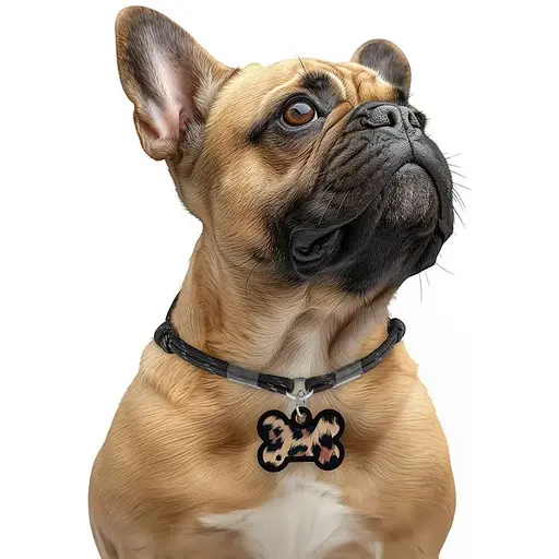 Адресник для собак і котів металевий WAUDOG Smart ID з QR паспортом малюнок Леопард Д 40 мм Ш 28 мм - фото 5