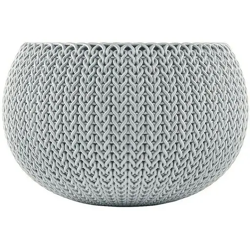 Подвесной горшок с кашпо для цветов Keter 9.4 л Cozies M с цепочкой серый