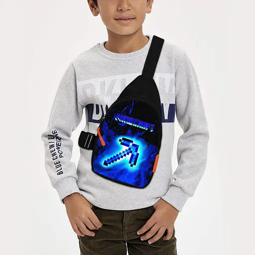 Сумка через плече дитяча Minecraft Кріпер 29х17 см сумка слінг для хлопчика (02092)