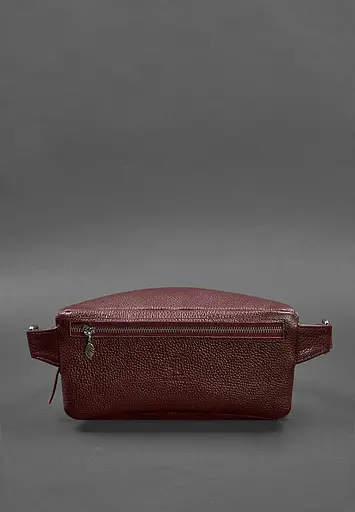 Шкіряна жіноча сумка на пояс Spirit бордова - фото 4
