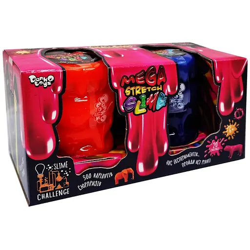 В'язка маса Danko Toys Mega Stretch Slime SLM-11-02U 2 банки Вид 2