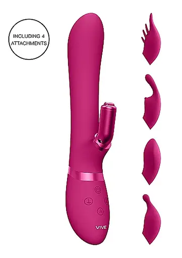 Вібратор-кролик Vive Chou, 22.3 см (рожевий) - фото 2