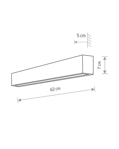 Настінний світильник Nowodvorski 7562 Straight Wall Led S - фото 2