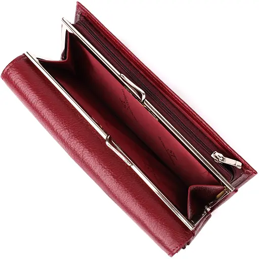 Жіночий гаманець на магнітах із натуральної шкіри ST Leather 19х9.5х3 см acs0029668 - фото 8