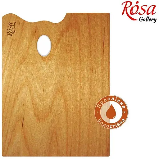 Палитра Rosa Gallery деревянная прямоугольная эргономичная промасленная - фото 1
