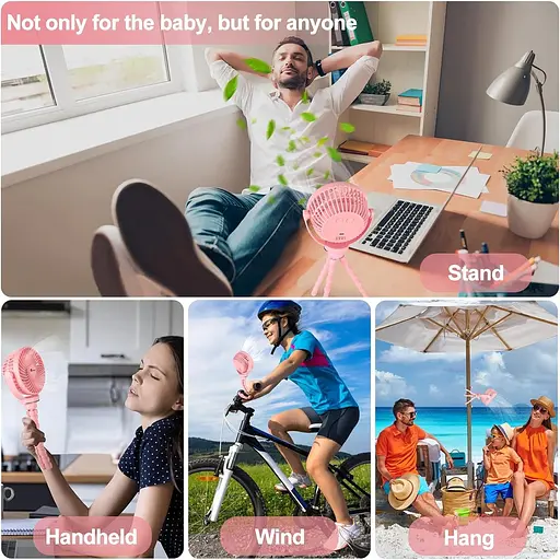 Вентилятор для коляски Octopus 3 скорости 5000 мАч USB - фото 5