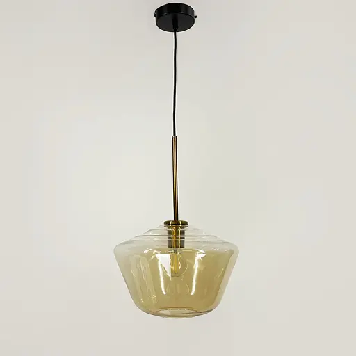 Підвісний світильник з янтарним плафоном 30х20 см | Арт. 0535 A/1 amber | Line F - фото 1