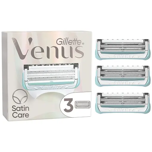 Уцінка. Змінні картриджі для гоління Gillette Venus Satin Care For Pubic Hair & Skin жіночі 3 шт.