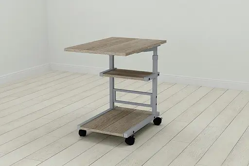 Стіл приставний Ferrum-decor Адан 62x40x60 метал Сірий ДСП Дуб Дуб Сонома Трюфель 16мм (FRD-102502)