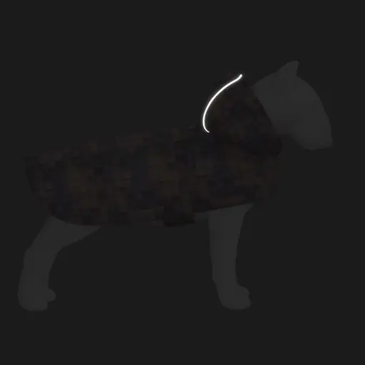 Дощовик-накидка з капюшоном для собак Waudog Clothes, малюнок "Куби 3Д",L, А 48-52 см, B 60-70 см, С 42-52 см - фото 5