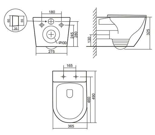 Унитаз подвесной Qtap Robin Ultra Quiet, с сиденьем Slim Duroplast/Soft-close/Quick relase QT13332381АSMR - фото 8
