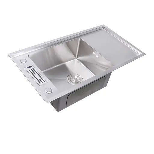 Кухонная мойка Germece Handmade 800x430x230 (с подставкой для ножей) HD-D008, Нержавеющая сталь - фото 3