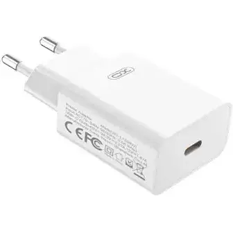 Мережевий зарядний пристрій XO L126 USB-C PD20W Fast Charging Charger Білий - фото 1