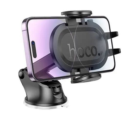 Автомобильный держатель с креплением на присоску Hoco H54 магнитный держатель для телефона в машину Черный - фото 2
