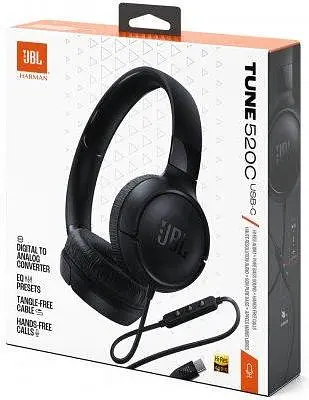 Навушники із мікрофоном JBL Tune 520C USB-C Black (JBLT520CBLK) - фото 9