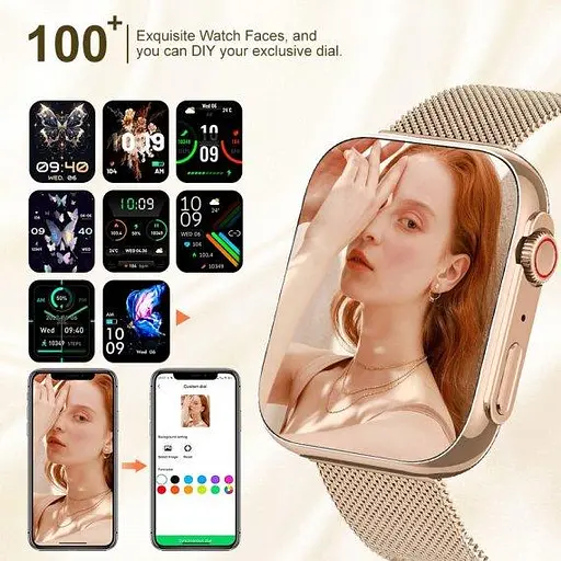 Женские умные смарт часы Smart Sensation + 2 ремешка (Gold) - фото 4