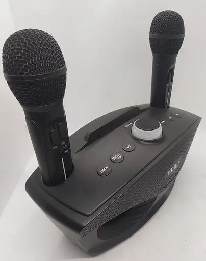 Портативная караоке система SDRD SD-306 с колонкой и двумя микрофонами - фото 4