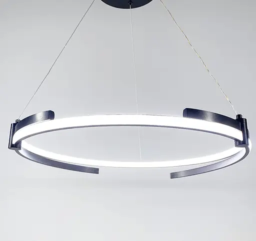 LED люстра у чорному каркасі Line.F Діаметр 60см - фото 7