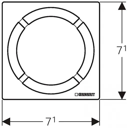 Решітка для трапа Geberit 8 x 8 см 154.311.00.1 - фото 2