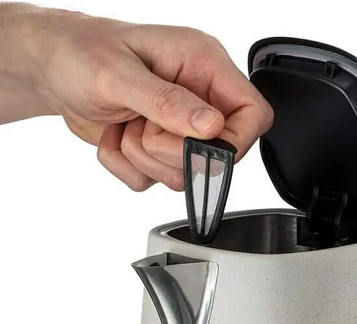 Russell Hobbs Электрочайник Luna Stone, 1.7л, металл, под камень, бежевый - фото 6