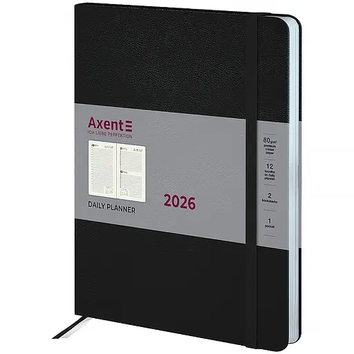 Дневник Axent Grand Strong 2026 черный 195 х 255 мм (8830-26-01-A) - фото 2