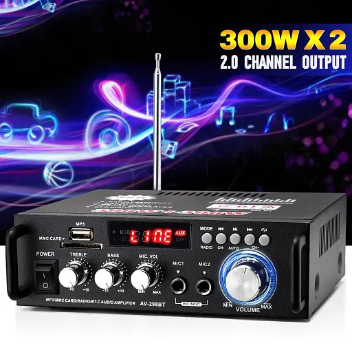 AV-298BT Стерео аудіопідсилювач, максимальна потужність 600 Вт - фото 6