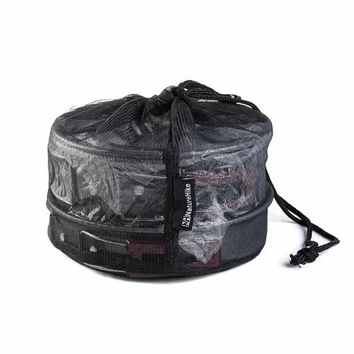 Набір кемпінгового посуду Naturehike 3-4 NH (2 каструлі + 2 кришки + сковорода) carbon (NH15T203-G) - фото 4