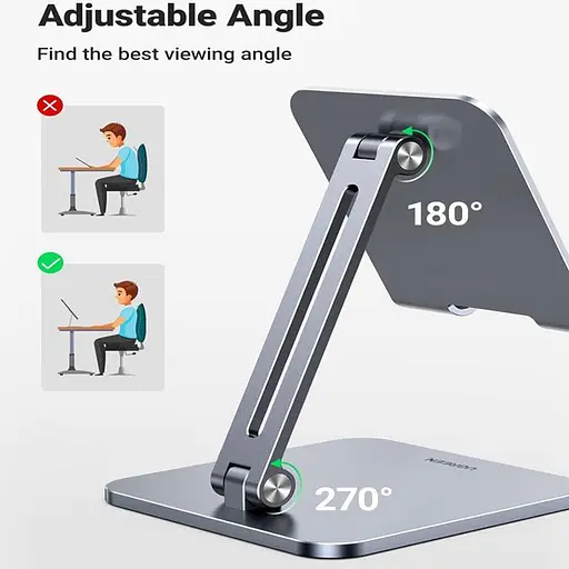 Держатель для планшета телефона Ugreen LP134 Foldable Metal Tablet Stand - фото 5
