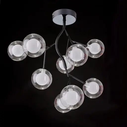 Люстра стельова Brille в спальню G4 40W BK (BR-01 648C/9) - фото 4