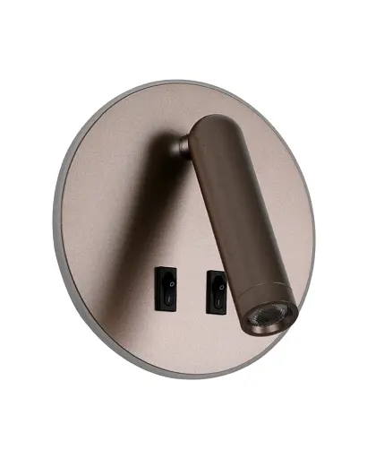 Бра, настінний світильник Italux WL-53742-1-CF Furla LED 2x8W 3000K 516Lm IP20 коричневий - фото 1