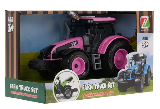 Трактор детский Ramiz со светом и звуком розовый - фото 6