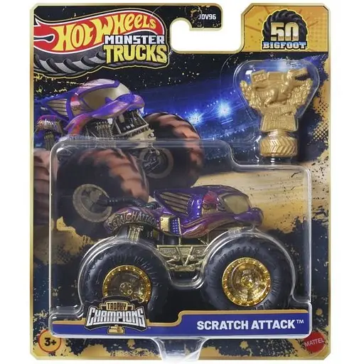 Машинка-позашляховик з кубком Hot Wheels Monster Trucks Бігфут - чемпіон в асортименті (JDV96) - фото 8