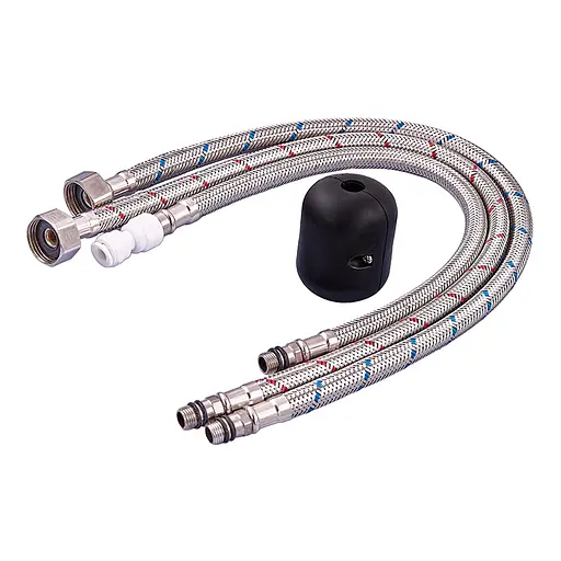 Змішувач для кухні на дві води з висувним виливом Zerix LUX-024 ZX5555 Нержавіюча сталь - фото 6