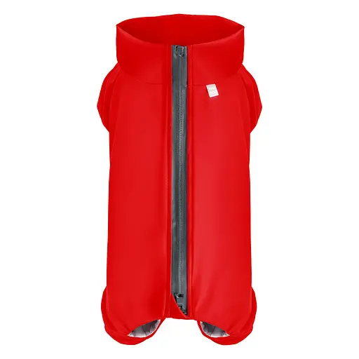 Дощовик для собак Waudog Clothes, водонепроникний, M35, В 59-62 см, С 37-40 см, червоний - фото 2