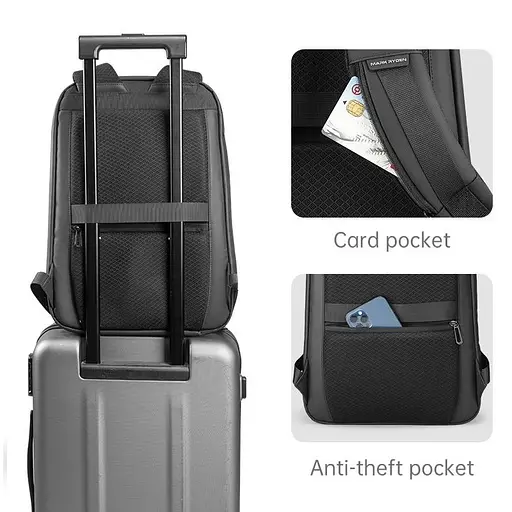 Рюкзак Mark Ryden для студента MR9008 водонепроницаемый Черный - фото 3