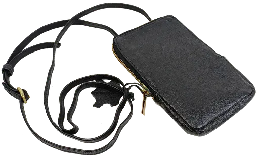 Невелика шкіряна сумка для телефону UP2 Fashion чорна sum0028777 - фото 2