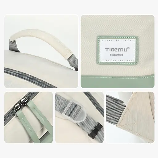 Рюкзак міський Tigernu T-B9520 для ноутбука 19.5 л 15.6" White (17036) - фото 4