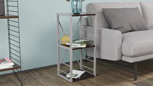 Этажерка 3/34 Ferrum-decor Серии Коннект 73x34x28 серый ДСП Венге 16мм (FRD-105541) - фото 2