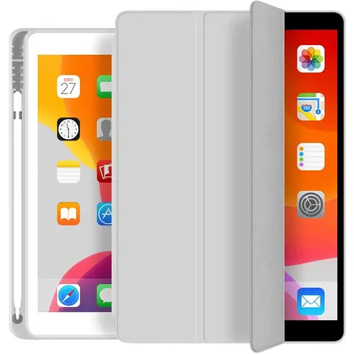 Чохол-книжка DK для Apple iPad 10.2" 7gen 2019 екокожа/силікон Smart Case cлот стилус (011189) grey