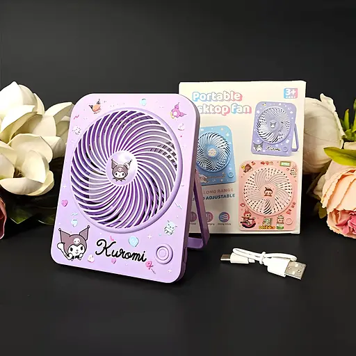Дитячий настільний USB-вентилятор Куромі фіолетовий (6830A) - фото 4