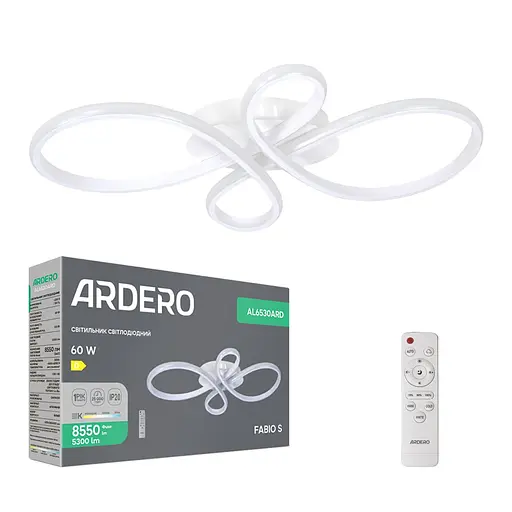 Світлодіодна люстра Ardero AL6530ARD FABIO S 60Вт білий - фото 1