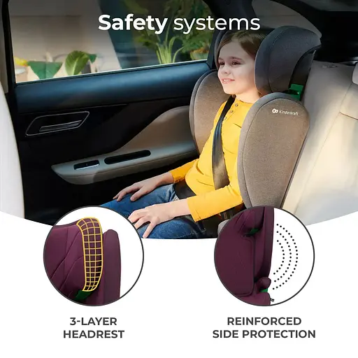 Автокресло Kinderkraft Junior Fix 2 i-Size Cherry Pearl (KCJUFI20RED0000) - фото 14