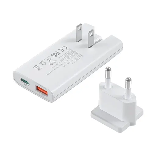 Мережевий зарядний пристрій Choetech PD6011 Ultra thin PD67W GAN A+C White (43-00155) - фото 3