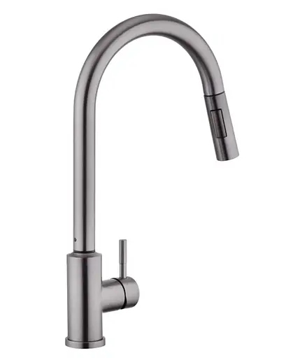 Змішувач для кухні з висувним виливом Kroner KRP Edelstahl Klassisch - PVD03916 сенсорний (CV032496) - фото 2