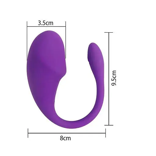 Смарт виброяйцо силиконовое 9 режимов 90×33 мм с мобильным управлением фиолетовое - фото 5